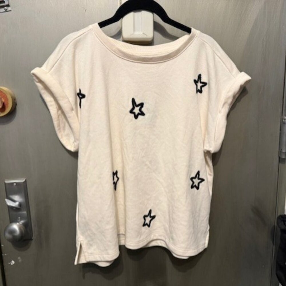 Lou & Grey x Loft Star embroidered Sweatshirt & matching shorts set loungewear – - Picture 7 of 16